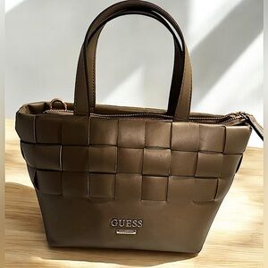 GUESS Woven Tote Bag also have wallet in closet minor wear on corner 11x8in